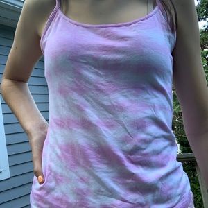 Light Pink Tie-Dye Tank top